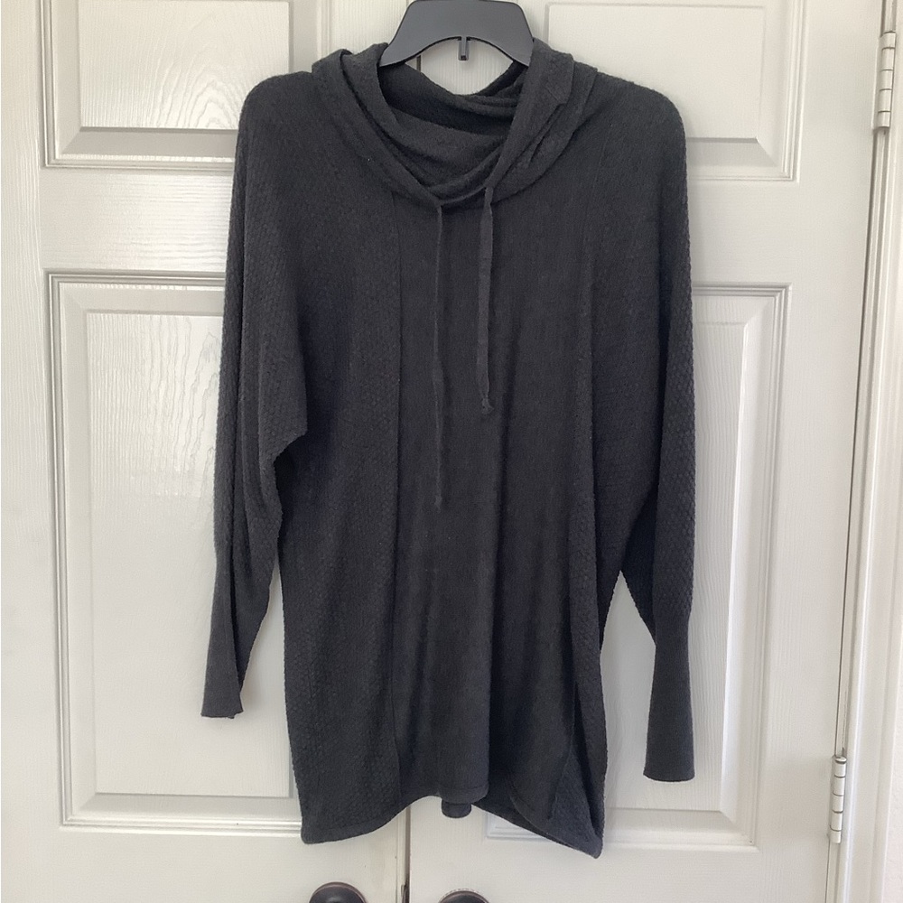Cynthia Rowley Gray Cowl Neck Active Sweater Dolman Sleeve L